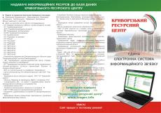 Презентація проекту «Єдина електронна система інформаційного зв’язку «Криворізький ресурсний центр»